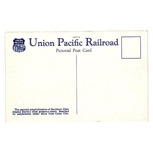 Cedar Breaks National Monument Utah Postcard Union Pacific Railroad Vintage Tour - Picture 2 of 2